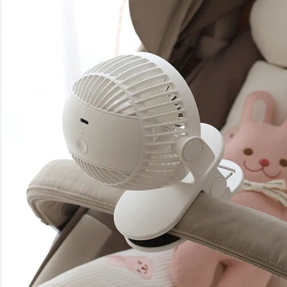 Baby Cart Stroller Fans Portable Outdoors Cute Bear Bunny Rechargeable Fan for Home 3 Speeds