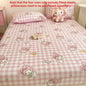 Sanrio Pure Cotton Fitted Sheet Three-piece Set Hellokitty My Melody Cotton Bedspread Cute Kuromi Full Surround Protective Cover