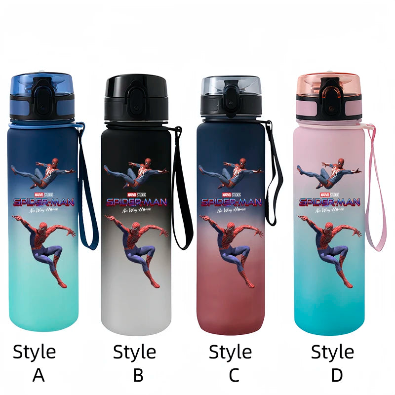 Marvel Spider-Man Large Capacity Portable Plastic Outdoor Sports Drinking Cup Mountaineering Cup Gift Cartoon Water Bottle