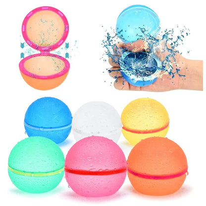 Reusable Magnetic Water Balloons Refillable Water Balloon Quick Fill Self Sealing Water Bomb Splash Balls for Kids Swimming Pool