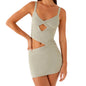 Halter Neck Midi Dress Women s  Cocktail Dress