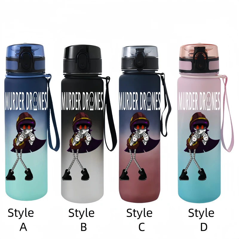 650ML Murder Drones Season  game Character Water Cup Portable Children's  Outdoor  Large Capacity Plastic Antidrip Water Bottle