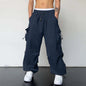 Harajuku Oversized Cargo Parachute Pants For Men Y2k Hip Hop Wide Leg Pants Joggers Streetwear Vintage Baggy Casual Sweatpants