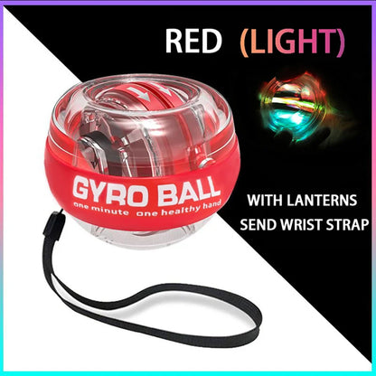 LED Wrist Ball Power Trainer Ball Auto-Start Gyroscopic Arm Hand Forearm Exerciser Power Wrist Gyro Ball Sport Fitness Equipment