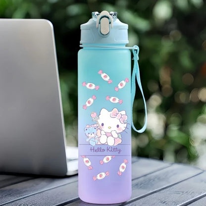 Sanrio 750Ml Water Cup Anime Hello Kitty Portable Children Cute Cartoon Outdoor Sport Large Capacity Water Bottle Birthday Gift