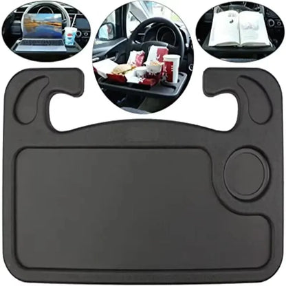 Car Tray Table  Computer Desk Mount Stand Eat Work Car Steering Wheel Dining Table Bracket Drink