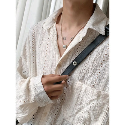 Casual Vest Loose Fit Long Sleeve Tweed Style Jacket