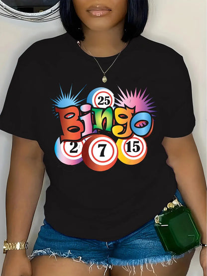 Bingo Night Casual T-Shirt for Women Top