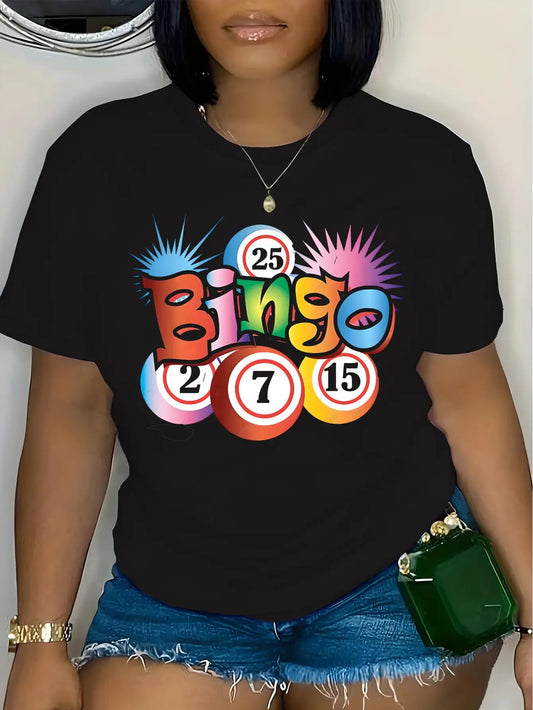 Bingo Night Casual T-Shirt for Women Top