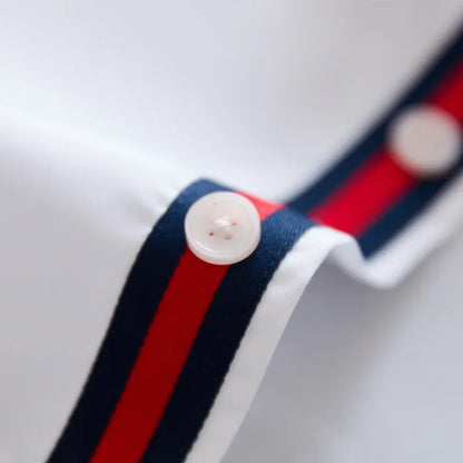 Embroidered Casual White Shirt For Men
