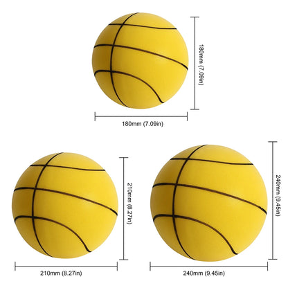 Bouncing Mute Ball Indoor Silent Basketball 24/21/18cm Silent Soft Foam Basketball Child Sports Toy or only Basketball Hoop