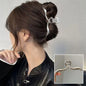 2023 Korean Metal Geometric Hair Claws Barrettes Elegant Hair Clips Crab Hollow Out Hairpin Headwear Women Girl Hair Accessories