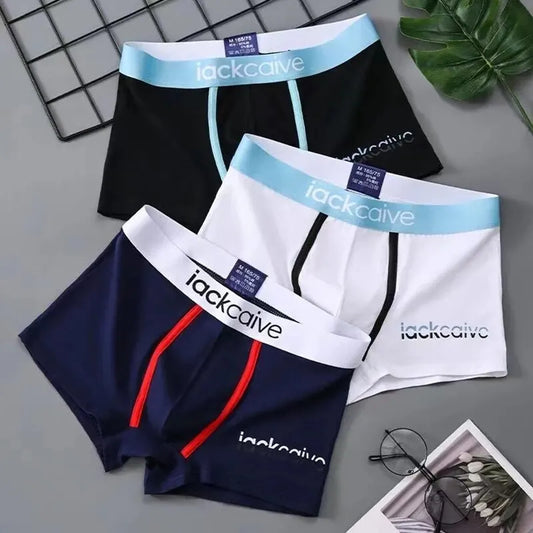 3Pcs Male Cotton Men's Underwear Boxers M-3XL