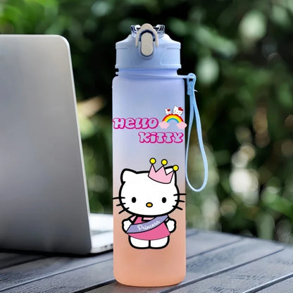 Sanrio 750Ml Water Cup Anime Hello Kitty Portable Children Cute Cartoon Outdoor Sport Large Capacity Water Bottle Birthday Gift