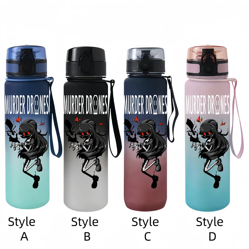 650ML Murder Drones Season  game Character Water Cup Portable Children's  Outdoor  Large Capacity Plastic Antidrip Water Bottle