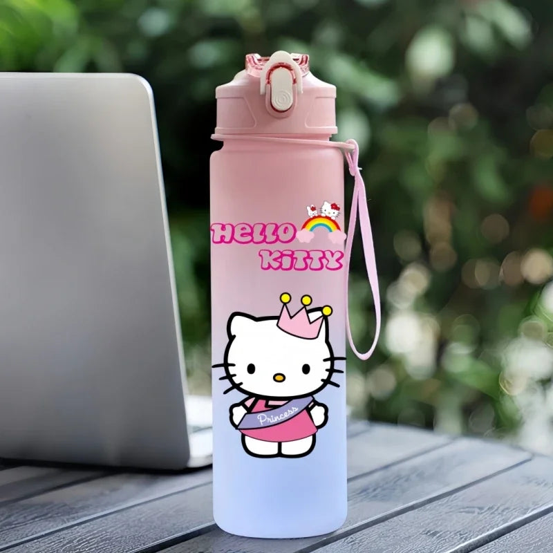 Sanrio 750Ml Water Cup Anime Hello Kitty Portable Children Cute Cartoon Outdoor Sport Large Capacity Water Bottle Birthday Gift