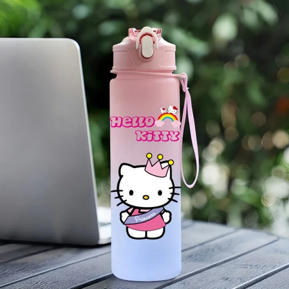 Sanrio 750Ml Water Cup Anime Hello Kitty Portable Children Cute Cartoon Outdoor Sport Large Capacity Water Bottle Birthday Gift