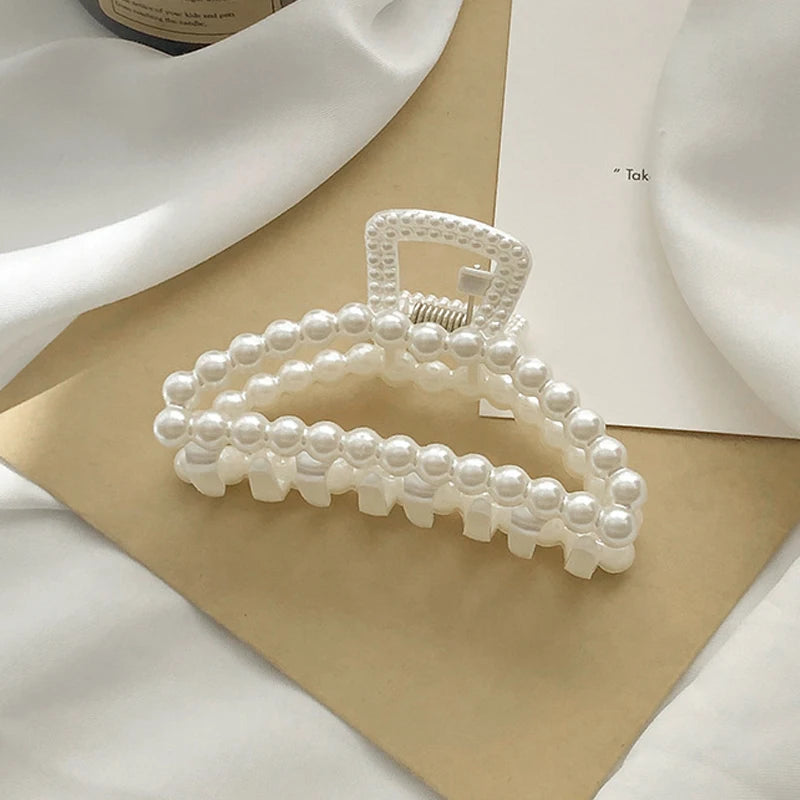 2023 Korean Metal Geometric Hair Claws Barrettes Elegant Hair Clips Crab Hollow Out Hairpin Headwear Women Girl Hair Accessories
