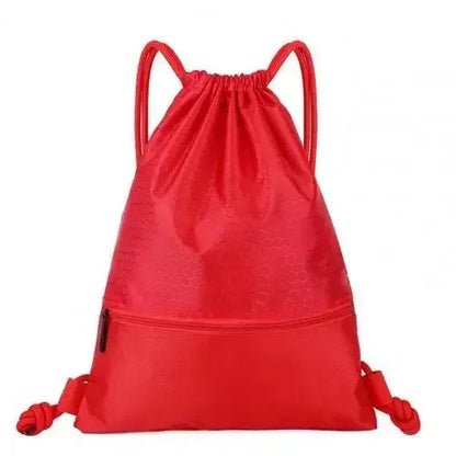 Simple Outdoor Sports Drawstring Pocket Backpack Men's and Women's Fitness Backpack Lightweight Basketball Bag Oxford Zipper Bag