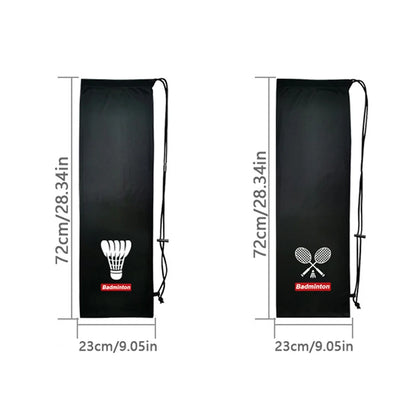 Badminton Racquet Case Drawstring Pouch Padded Racquet Bag for Daily Carry〔YY26〕