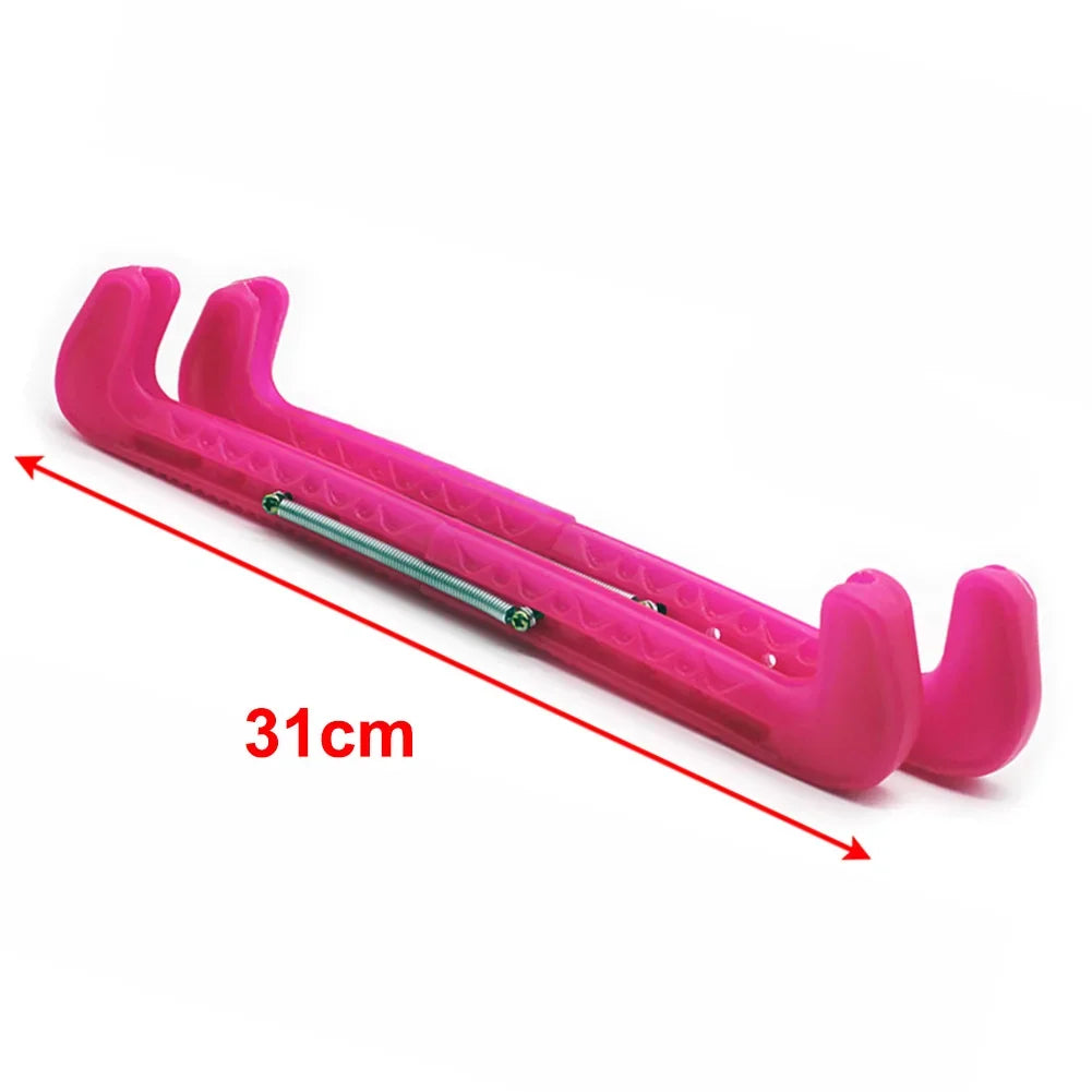 High Quality Skates Cover Ice Skate 1 Pair Approx.31cm Plastic Adjustable Protective Hockey Skates Ice Skate Guards