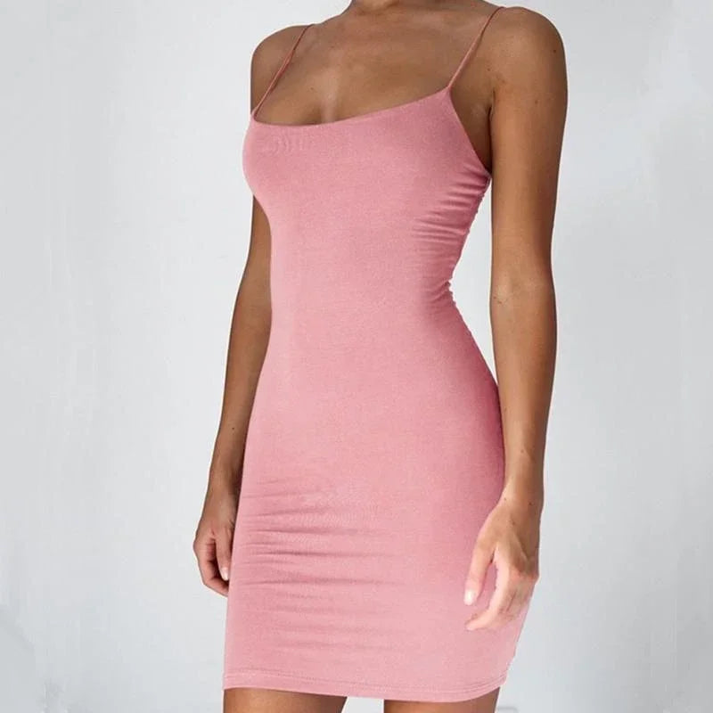Summer Spaghetti Strap Mini Dress Sundress