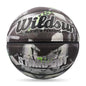 PU leather Black Pattern Basketball, Size 7, Outdoor Wear resistant and Anti slip, Adult and Youth Training Basketball