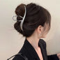 2023 Korean Metal Geometric Hair Claws Barrettes Elegant Hair Clips Crab Hollow Out Hairpin Headwear Women Girl Hair Accessories
