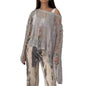 Women Knit Tops Solid Color Long Sleeve