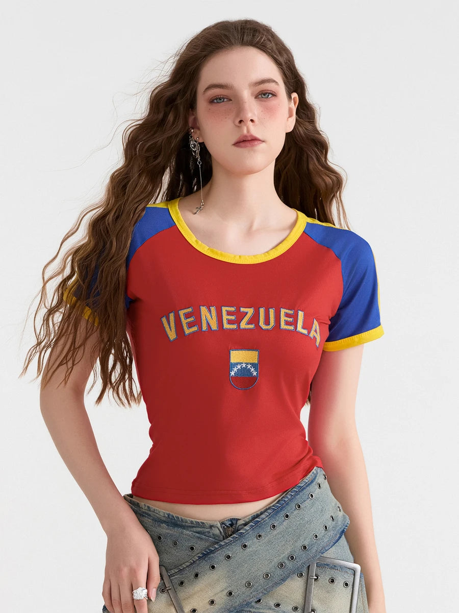 Women T-shirt Letters Print Streetwear