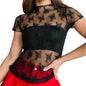 Women s  Tops Mesh Sheer  Fit T-Shirt
