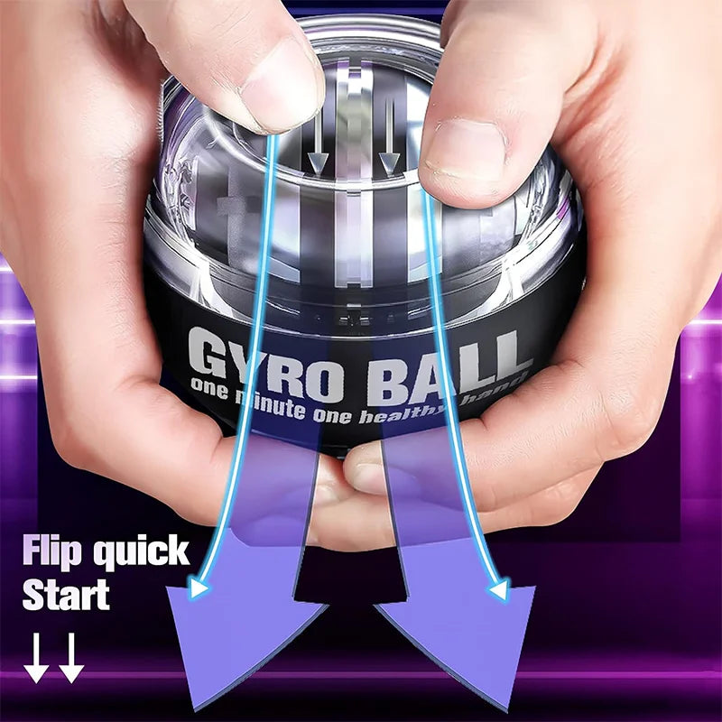 LED Wrist Ball Power Trainer Ball Auto-Start Gyroscopic Arm Hand Forearm Exerciser Power Wrist Gyro Ball Sport Fitness Equipment