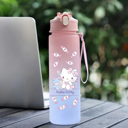 Sanrio 750Ml Water Cup Anime Hello Kitty Portable Children Cute Cartoon Outdoor Sport Large Capacity Water Bottle Birthday Gift
