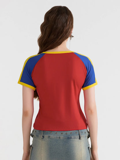 Women T-shirt Letters Print Streetwear