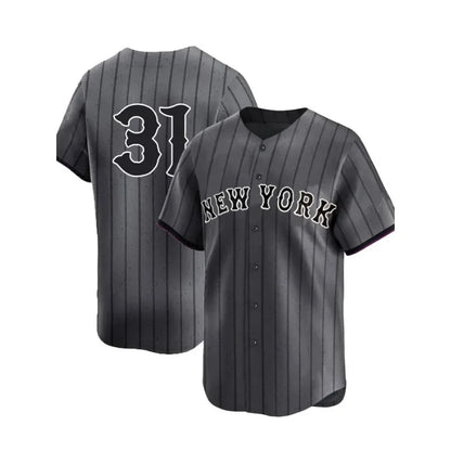 Men's New York #12 Stripe City Edition Baseball Jersey V-Neck Shirt, Breathable Loose Fit Short Sleeve for Training,Casual Wear