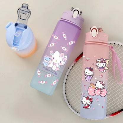 Sanrio 750Ml Water Cup Anime Hello Kitty Portable Children Cute Cartoon Outdoor Sport Large Capacity Water Bottle Birthday Gift