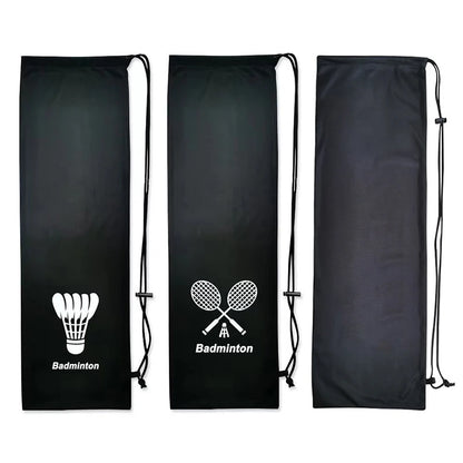 Badminton Racquet Case Drawstring Pouch Padded Racquet Bag