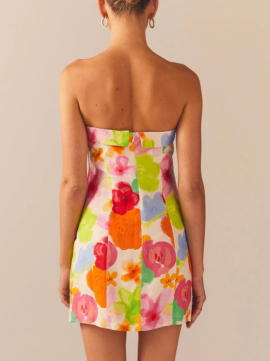 Women Dress Sleeveless Backless Mini Dress Clubwear