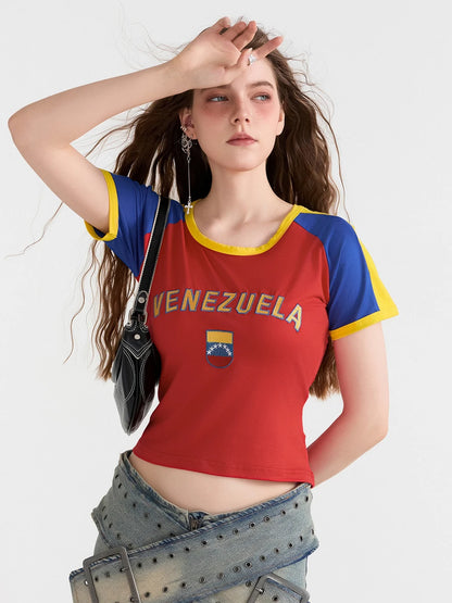Women T-shirt Letters Print Streetwear