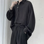 Men's Long-sleeved Shirts Black Tie