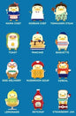 DUCKOO Kitchen Battle Genuine Blind Box Mystery Box Kawaii Ornaments Figurines Home Decor Desktop Model Dolls