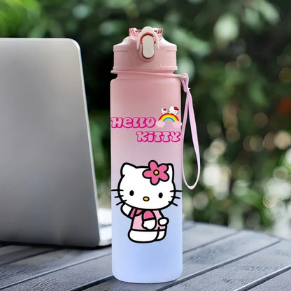 Sanrio 750Ml Water Cup Anime Hello Kitty Portable Children Cute Cartoon Outdoor Sport Large Capacity Water Bottle Birthday Gift