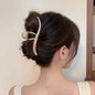 2023 Korean Metal Geometric Hair Claws Barrettes Elegant Hair Clips Crab Hollow Out Hairpin Headwear Women Girl Hair Accessories