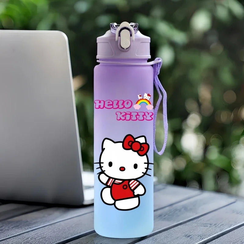 Sanrio 750Ml Water Cup Anime Hello Kitty Portable Children Cute Cartoon Outdoor Sport Large Capacity Water Bottle Birthday Gift