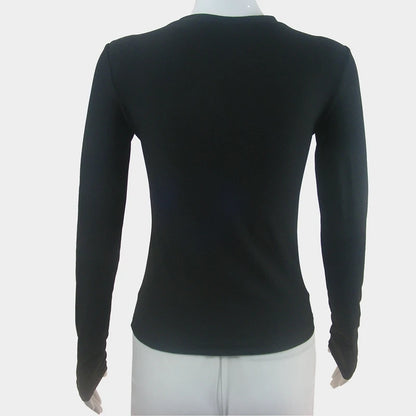 Woman T-shirt Slim Fit Tops Knitted  Tee Shirt Street Wear