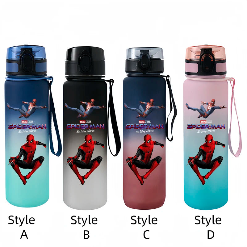 Marvel Spider-Man Large Capacity Portable Plastic Outdoor Sports Drinking Cup Mountaineering Cup Gift Cartoon Water Bottle