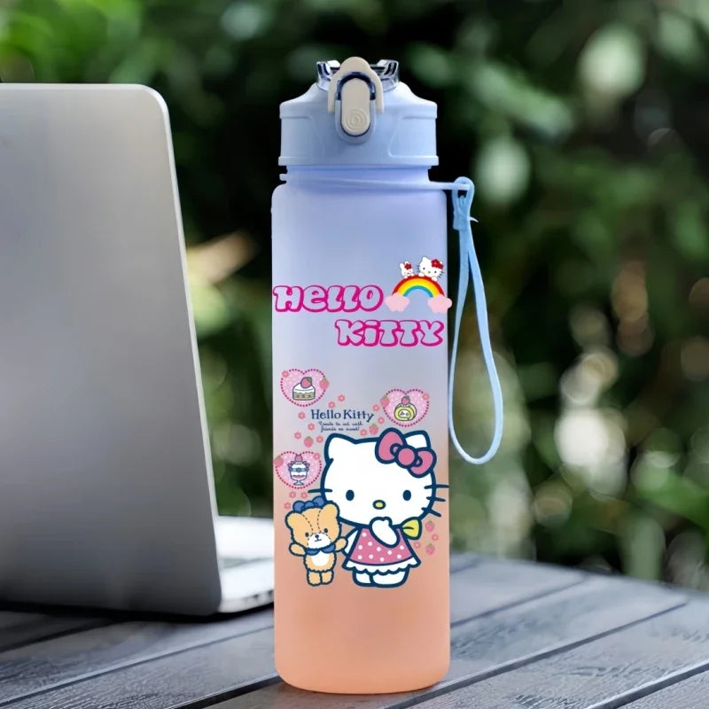 Sanrio 750Ml Water Cup Anime Hello Kitty Portable Children Cute Cartoon Outdoor Sport Large Capacity Water Bottle Birthday Gift