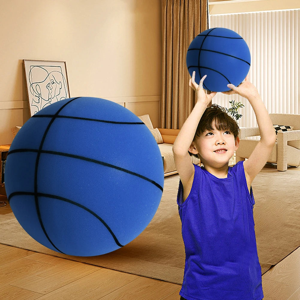 Bouncing Mute Ball Indoor Silent Basketball 24/21/18cm Silent Soft Foam Basketball Child Sports Toy or only Basketball Hoop