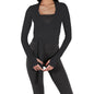 Women Wrap Tops Solid  Workout T-Shirt