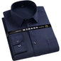 Men's Shirt Long Sleeve Stand-collar (Mandarin Collar) Single Patch Pocket Smart Casual Regular-fit Business Office Dress Shirts
